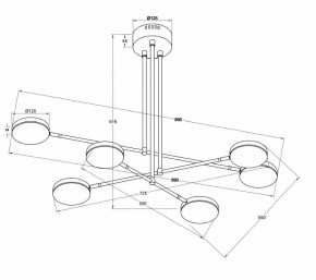 Люстра на штанге Maytoni Fad MOD070PL-L36W3K в Тобольске - tobolsk.mebel24.online | фото 3
