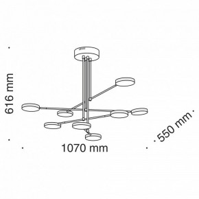 Люстра на штанге Maytoni Fad MOD070PL-L48B3K в Тобольске - tobolsk.mebel24.online | фото 8
