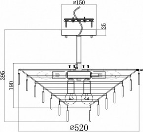 Люстра на штанге Maytoni Mazzo MOD130CL-11G в Тобольске - tobolsk.mebel24.online | фото 5