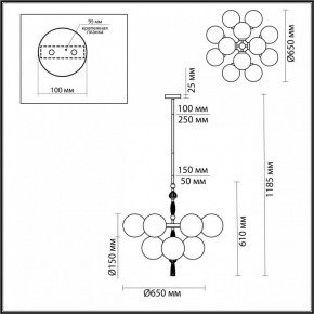 Люстра на штанге Odeon Light Palle 5405/12 в Тобольске - tobolsk.mebel24.online | фото 4