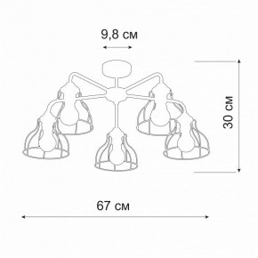 Люстра на штанге Vitaluce V3102 V3102-1/5PL в Тобольске - tobolsk.mebel24.online | фото 2