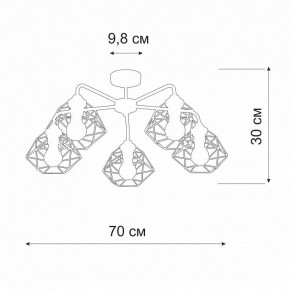 Люстра на штанге Vitaluce V4258 V4258-0/5PL в Тобольске - tobolsk.mebel24.online | фото 2