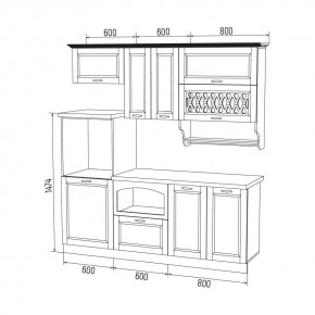 МИЛАНО Кухонный гарнитур 2,0 м Компоновка №3 в Тобольске - tobolsk.mebel24.online | фото 6