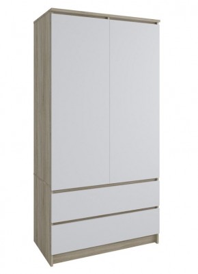 МОРИ МШ 900.1 Шкаф с 2-мя дв. и 2-мя ящ. (Дуб Сонома/Белый) в Тобольске - tobolsk.mebel24.online | фото 1