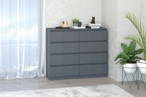 МС "Хилтон" Комод №3 1200 (8 ящ.) графит в Тобольске - tobolsk.mebel24.online | фото