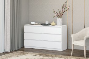 МС "Хилтон" Комод №5 1400 (6 ящ.) белый текстурный в Тобольске - tobolsk.mebel24.online | фото