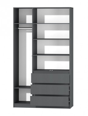МС "Хилтон" Шкаф №2 1200 (Графит) в Тобольске - tobolsk.mebel24.online | фото 3