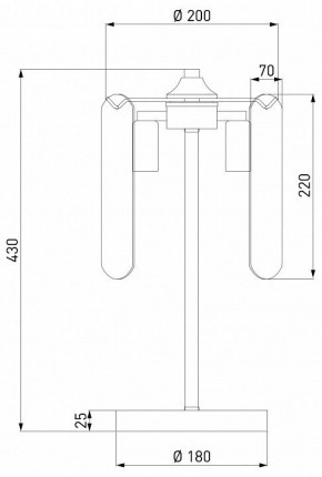 Настольная лампа декоративная Eurosvet Claire 01170/3 золото в Тобольске - tobolsk.mebel24.online | фото 3