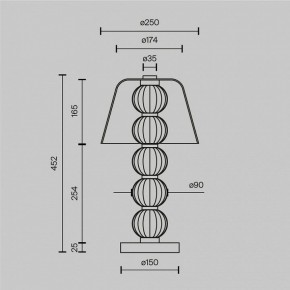 Настольная лампа декоративная Maytoni Amulet MOD555TL-L8G3K в Тобольске - tobolsk.mebel24.online | фото 4