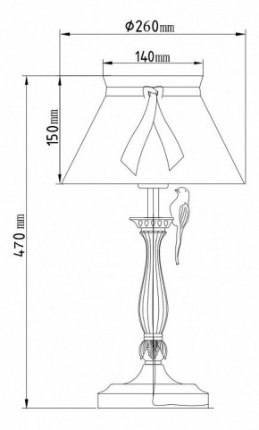 Настольная лампа декоративная Maytoni Bird ARM013-11-W в Тобольске - tobolsk.mebel24.online | фото 5