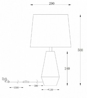 Настольная лампа декоративная Maytoni Calvin Table Z181-TL-01-B в Тобольске - tobolsk.mebel24.online | фото 2