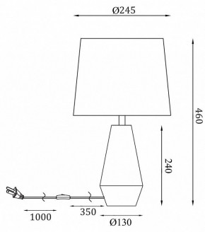 Настольная лампа декоративная Maytoni Calvin Table Z181-TL-01-W в Тобольске - tobolsk.mebel24.online | фото 2