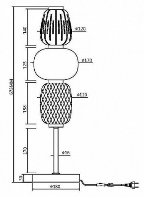 Настольная лампа декоративная Maytoni Pattern MOD267TL-L28CH3K в Тобольске - tobolsk.mebel24.online | фото 4