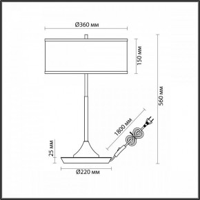 Настольная лампа декоративная Odeon Light Bergi 5064/2T в Тобольске - tobolsk.mebel24.online | фото 8