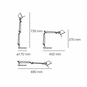 Настольная лампа офисная Artemide  0011860A в Тобольске - tobolsk.mebel24.online | фото