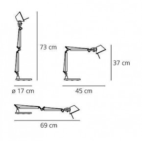 Настольная лампа офисная Artemide  A001300 в Тобольске - tobolsk.mebel24.online | фото 4