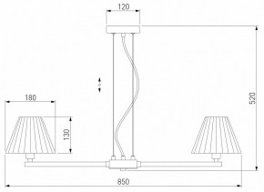 Подвесная люстра Eurosvet Peony 60136/8 хром/серый в Тобольске - tobolsk.mebel24.online | фото 3