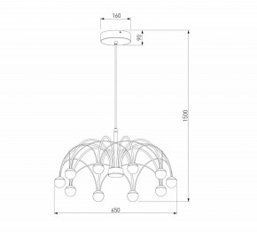Подвесная люстра Eurosvet Ragno 90034/10 LED черный в Тобольске - tobolsk.mebel24.online | фото 5
