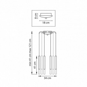 Подвесная люстра Lightstar Tubo L8T747147 в Тобольске - tobolsk.mebel24.online | фото 2