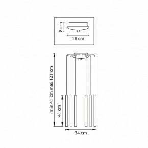 Подвесная люстра Lightstar Tubo L8T747243 в Тобольске - tobolsk.mebel24.online | фото 3