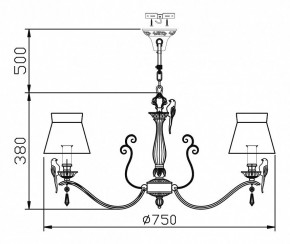Подвесная люстра Maytoni Bird ARM013-08-W в Тобольске - tobolsk.mebel24.online | фото 5
