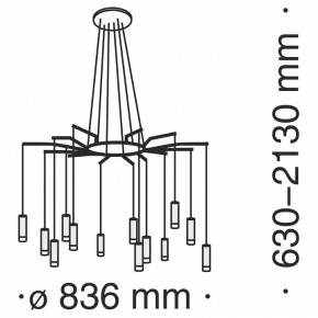 Подвесная люстра Maytoni Davida MOD035PL-12B в Тобольске - tobolsk.mebel24.online | фото 6