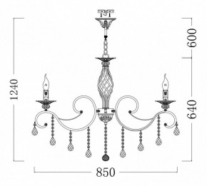 Подвесная люстра Maytoni Grace ARM247-10-G в Тобольске - tobolsk.mebel24.online | фото 7