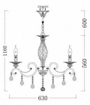 Подвесная люстра Maytoni Grace RC247-PL-06-R в Тобольске - tobolsk.mebel24.online | фото 5