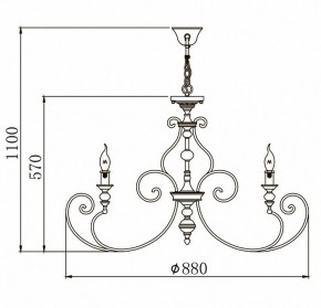 Подвесная люстра Maytoni Karina H631-PL-08-B в Тобольске - tobolsk.mebel24.online | фото 3