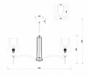 Подвесная люстра Maytoni Krona MOD076PL-06N в Тобольске - tobolsk.mebel24.online | фото 3