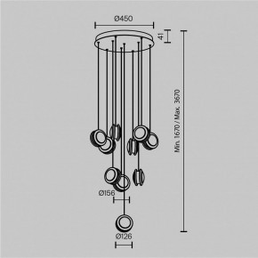 Подвесная люстра Maytoni Pharao MOD361PL-L41BS3K в Тобольске - tobolsk.mebel24.online | фото 4