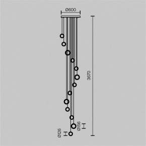 Подвесная люстра Maytoni Pharao MOD361PL-L58BS3K в Тобольске - tobolsk.mebel24.online | фото 4