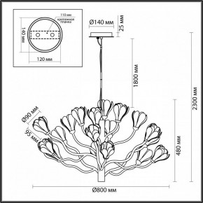 Подвесная люстра Odeon Light Gardi 5090/18 в Тобольске - tobolsk.mebel24.online | фото 6