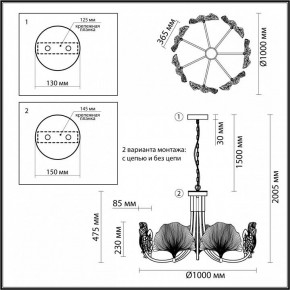Подвесная люстра Odeon Light Ventaglio 4870/7 в Тобольске - tobolsk.mebel24.online | фото 6