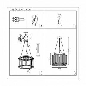 Подвесная люстра ST-Luce Velletri SL1627.103.05 в Тобольске - tobolsk.mebel24.online | фото 5