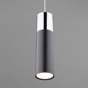 Подвесной светильник Eurosvet Double Topper 50135/1 LED хром/черный в Тобольске - tobolsk.mebel24.online | фото 2