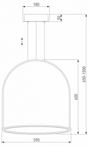 Подвесной светильник Eurosvet Over 90323/1 латунь в Тобольске - tobolsk.mebel24.online | фото 3