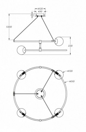 Подвесной светильник Maytoni Balance MOD317PL-04B в Тобольске - tobolsk.mebel24.online | фото 4