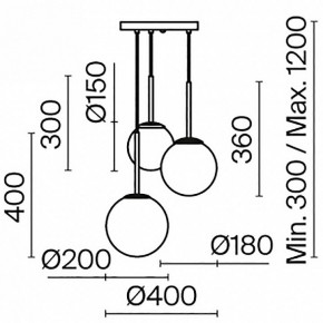 Подвесной светильник Maytoni Basic form MOD321PL-03B в Тобольске - tobolsk.mebel24.online | фото 6