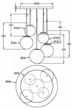 Подвесной светильник Maytoni Basic form MOD321PL-05G1 в Тобольске - tobolsk.mebel24.online | фото 4