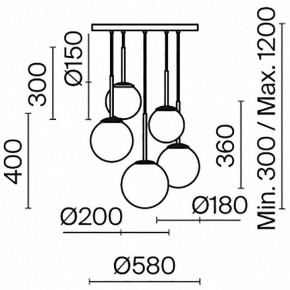 Подвесной светильник Maytoni Basic form MOD321PL-05W в Тобольске - tobolsk.mebel24.online | фото 5