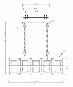 Подвесной светильник Maytoni Cerezo MOD201PL-08N в Тобольске - tobolsk.mebel24.online | фото 4