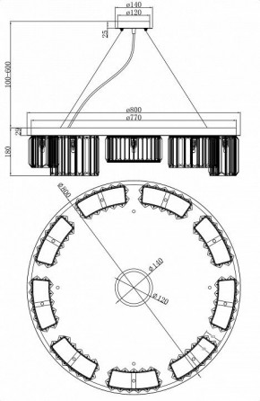 Подвесной светильник Maytoni Colline MOD083PL-09CH в Тобольске - tobolsk.mebel24.online | фото 8