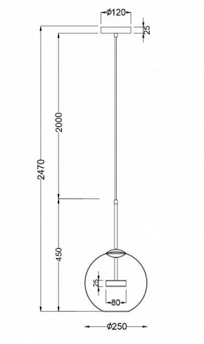 Подвесной светильник Maytoni Cometa MOD055PL-L12G3K в Тобольске - tobolsk.mebel24.online | фото 3