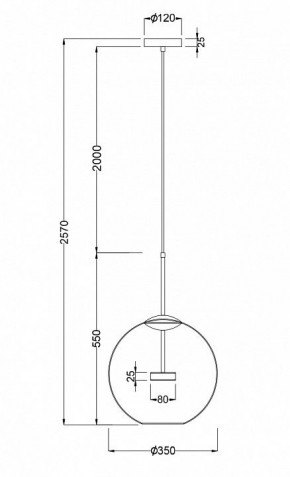 Подвесной светильник Maytoni Cometa MOD056PL-L12G3K в Тобольске - tobolsk.mebel24.online | фото 3
