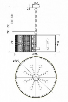 Подвесной светильник Maytoni Facet MOD094PL-08G в Тобольске - tobolsk.mebel24.online | фото 3