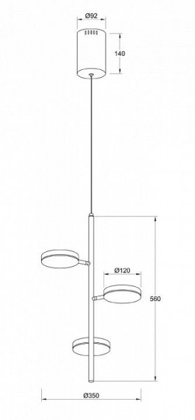 Подвесной светильник Maytoni Fad MOD070PL-L18B3K в Тобольске - tobolsk.mebel24.online | фото 4
