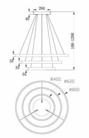 Подвесной светильник Maytoni Rim MOD058PL-L100W4K в Тобольске - tobolsk.mebel24.online | фото 6