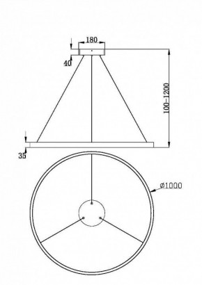 Подвесной светильник Maytoni Rim MOD058PL-L54BK в Тобольске - tobolsk.mebel24.online | фото 4