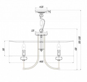 Подвесной светильник Maytoni Roma ARM006PL-08G в Тобольске - tobolsk.mebel24.online | фото 4